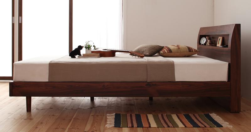 棚・コンセント付きデザインすのこベッド【Haagen】ハーゲンを安く購入