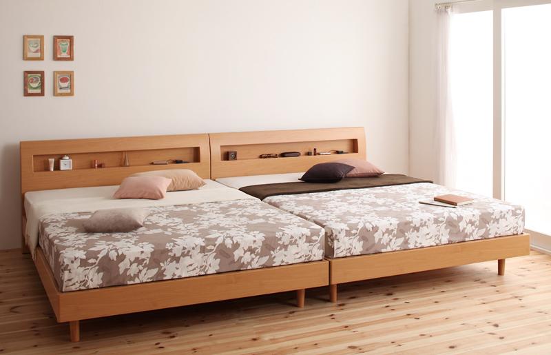 棚・コンセント付きデザインすのこベッド【Haagen】ハーゲンを安く購入